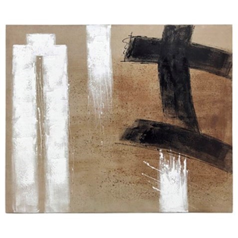 Ashley Signature Design Wall Art A8000325 Tamland Linen/White/Black